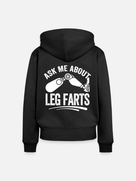 Beinprothese Amputierter Amputation - Frauen Premium Bio Zip Hoodie - Schwarz