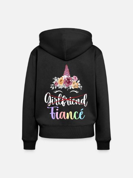 Verlobung Brautparty - Frauen Premium Bio Zip Hoodie - Schwarz