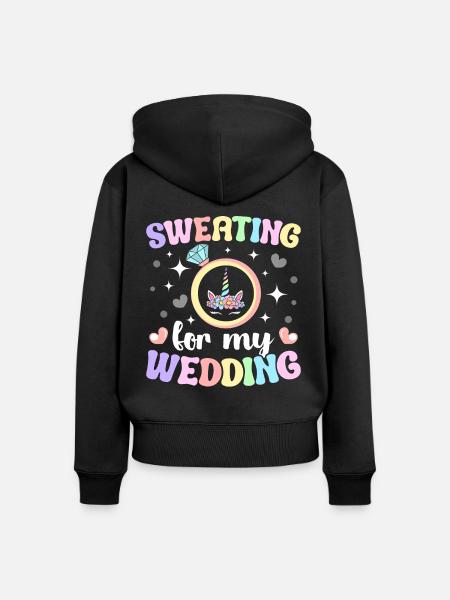 Hochzeit Brautparty - Frauen Premium Bio Zip Hoodie - Schwarz