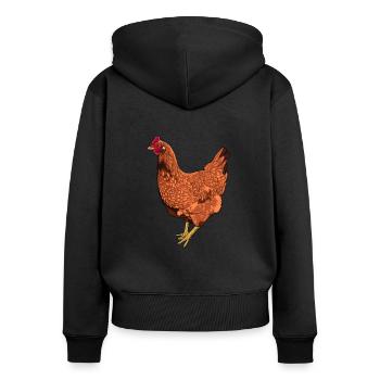 Red Rhodeland - Women's Premium Organic Zip Hoodie - black - Back - Julia (174cm)