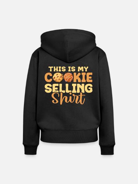 Pfadfinderkeks-Händler - Frauen Premium Bio Zip Hoodie - Schwarz