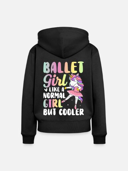 Ballerina - Frauen Premium Bio Zip Hoodie - Schwarz