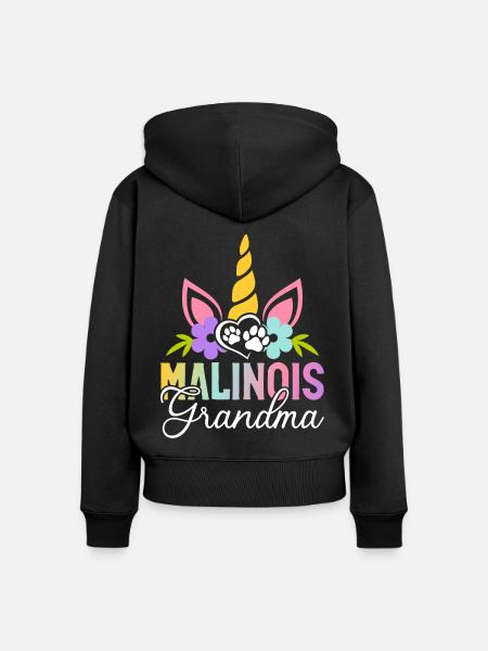Belgischer Malinois Hund - Frauen Premium Bio Zip Hoodie - Schwarz