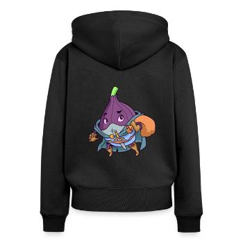 RPG Character - Thief - Rogue - Cowardly - Women's Premium Organic Zip Hoodie - black - Back - Julia (174cm)