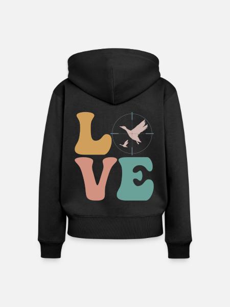 Entenjäger Entenjagd - Frauen Premium Bio Zip Hoodie - Schwarz