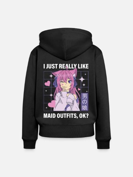 Crossdressing - Frauen Premium Bio Zip Hoodie - Schwarz