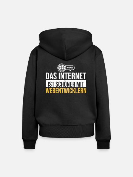 Webentwickler Frontend-Backend-Entwickler - Frauen Premium Bio Zip Hoodie - Schwarz
