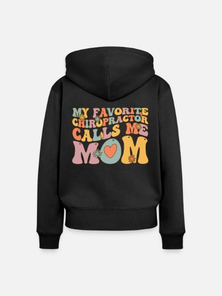 Groovy Chiropraktik - Frauen Premium Bio Zip Hoodie - Schwarz