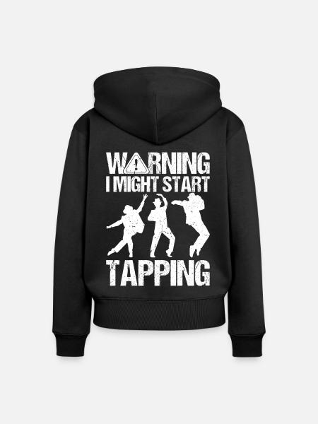 Lustiger Stepptanz Stepptänzer - Frauen Premium Bio Zip Hoodie - Schwarz