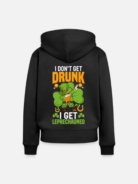 Irischer St. Patricks Day - Frauen Premium Bio Zip Hoodie - Schwarz