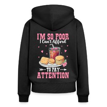 Lustiger Südstaaten-Slang - Frauen Premium Bio Zip Hoodie - Schwarz - Hinten - Julia (174cm)