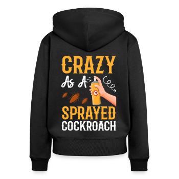 Lustiger Südstaaten-Slang Land - Frauen Premium Bio Zip Hoodie - Schwarz - Hinten - Julia (174cm)