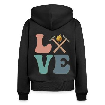 Goldsmith Goldsmith's Art Jewelry Maker - Women's Premium Organic Zip Hoodie - black - Back - Julia (174cm)
