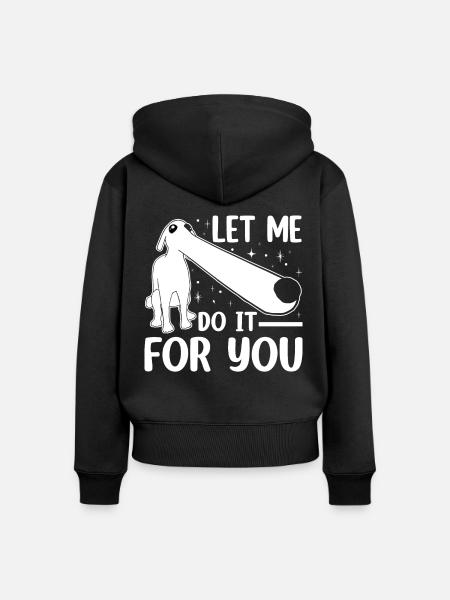 Barsoi Hund Meme - Frauen Premium Bio Zip Hoodie - Schwarz