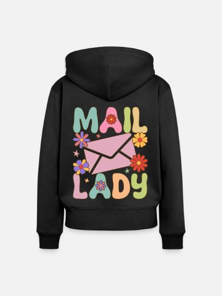 Postdienst weibliche Postangestellte - Frauen Premium Bio Zip Hoodie - Schwarz