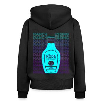 Ranch Dressing Salad Dressing Seasoning Sauce Retro Sauce - Women's Premium Organic Zip Hoodie - black - Back - Julia (174cm)