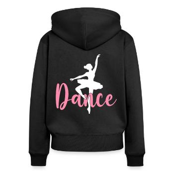 Ballett Tanz Tänzerin Tanz - Frauen Premium Bio Zip Hoodie - Schwarz - Hinten - Julia (174cm)