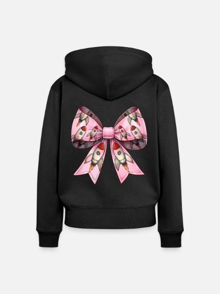 Kokettenbogen Weltraumrakete Space Shuttle - Frauen Premium Bio Zip Hoodie - Schwarz