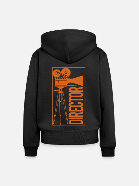 Direktor - Frauen Premium Bio Zip Hoodie - Schwarz