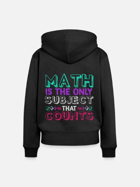 Mathe zählt - Frauen Premium Bio Zip Hoodie - Schwarz