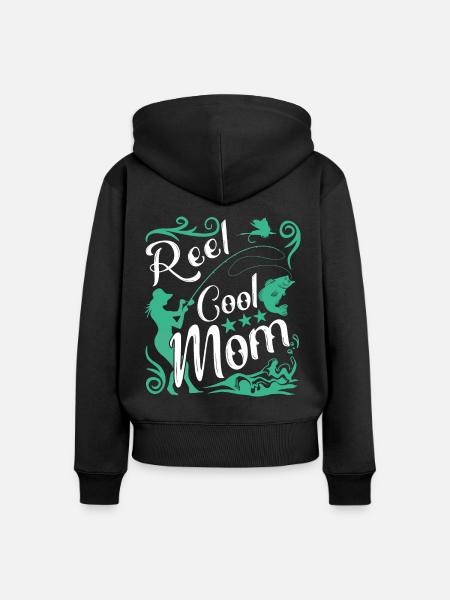 Coole Mutter - Frauen Premium Bio Zip Hoodie - Schwarz
