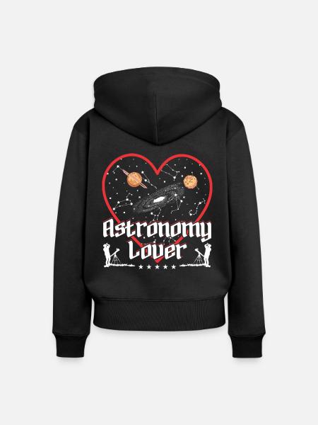 Astrophysik - Frauen Premium Bio Zip Hoodie - Schwarz