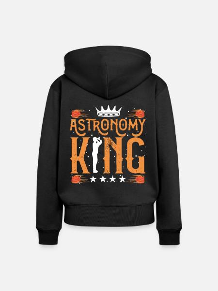 Astrophysik-König - Frauen Premium Bio Zip Hoodie - Schwarz