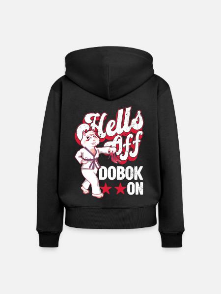 Absätze von Dobok an - Frauen Premium Bio Zip Hoodie - Schwarz