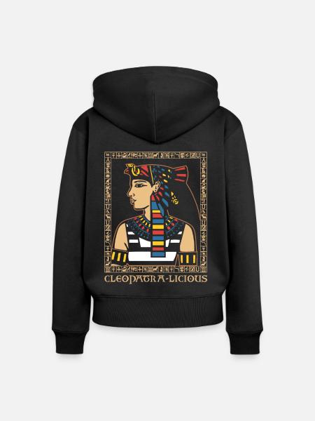 Kleopatra-Licious - Frauen Premium Bio Zip Hoodie - Schwarz