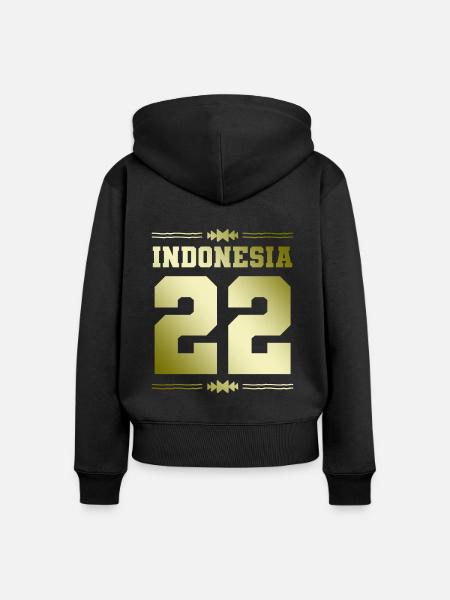 Indonesia 22 - Frauen Premium Bio Zip Hoodie - Schwarz