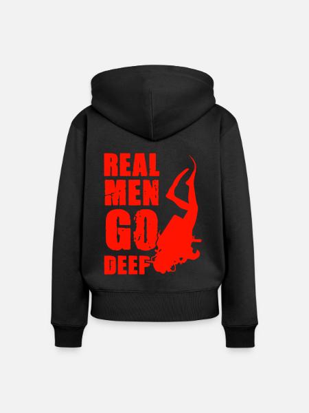 tauchen spaß - Frauen Premium Bio Zip Hoodie - Schwarz