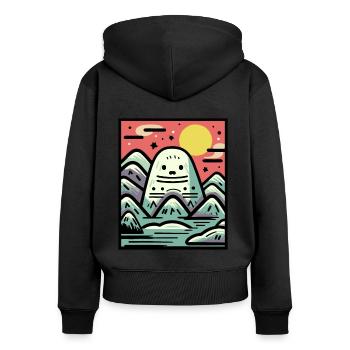 Let It Snow at the North Pole - Women's Premium Organic Zip Hoodie - black - Back - Julia (174cm)