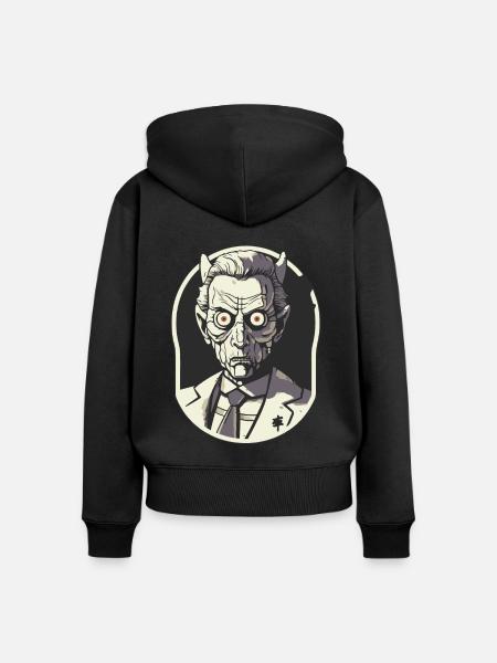Der Direktor der Albträume - Frauen Premium Bio Zip Hoodie - Schwarz