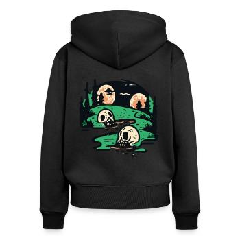 Landscape of Rural Horror - Women's Premium Organic Zip Hoodie - black - Back - Julia (174cm)
