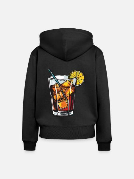 Limonade Drink - Frauen Premium Bio Zip Hoodie - Schwarz
