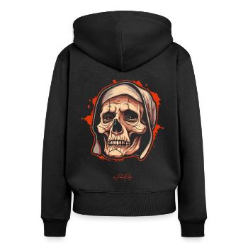 Older and wiser - Women's Premium Organic Zip Hoodie - black - Back - Julia (174cm)