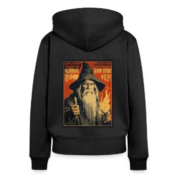 Parody for the Grey Mages Guild - Women's Premium Organic Zip Hoodie - black - Back - Julia (174cm)