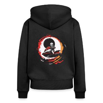 Jet Ski Water Splash - Women's Premium Organic Zip Hoodie - black - Back - Julia (174cm)