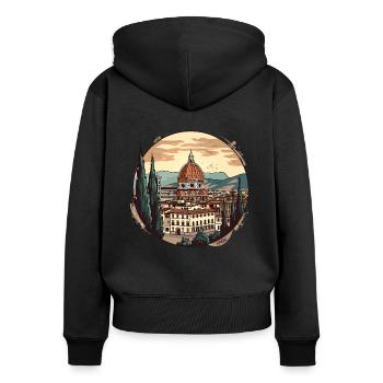 Florence, Italy: Culture and Beauty - Women's Premium Organic Zip Hoodie - black - Back - Julia (174cm)