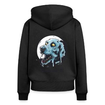 Zombie Hell Dog To hell with you - Women's Premium Organic Zip Hoodie - black - Back - Julia (174cm)