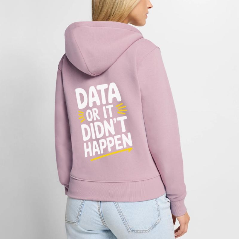 Data Analyst Data Scientist Data Engineer - Data Sweat à capuche zippé Premium bio Femme