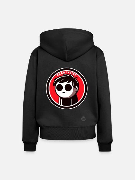 Einfach innerlich tot,simply dead inside - Frauen Premium Bio Zip Hoodie - Schwarz