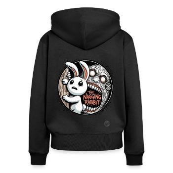 The fate of the nagging annoying complaining bunny - Women's Premium Organic Zip Hoodie - black - Back - Julia (174cm)