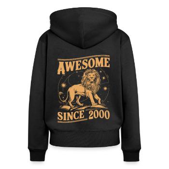 Leo Astrological Sign Zodiac Birthday Year 2000Leo - Frauen Premium Bio Zip Hoodie - Schwarz - Hinten - Julia (174cm)