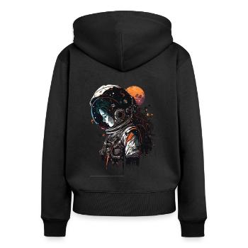 Gothic Astronaut - Women's Premium Organic Zip Hoodie - black - Back - Julia (174cm)