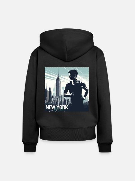 Läufer Lauf Shirt - Frauen Premium Bio Zip Hoodie - Schwarz