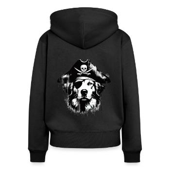 Pirate Dog Pirate Dog Graffiti Street Art Style - Women's Premium Organic Zip Hoodie - black - Back - Julia (174cm)