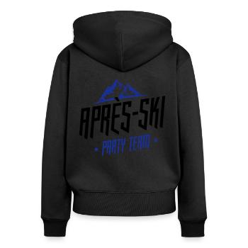 apres ski team party - Women's Premium Organic Zip Hoodie - black - Back - Julia (174cm)