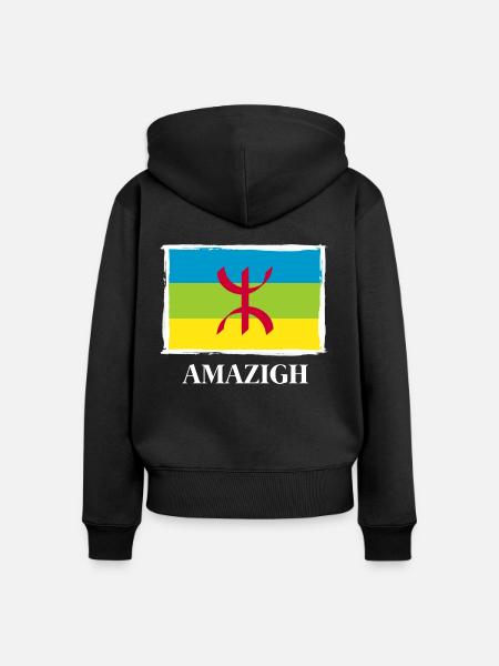 Amazigh - Frauen Premium Bio Zip Hoodie - Schwarz