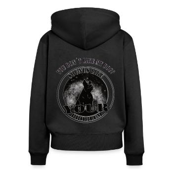 Sounds like your Problem - Hubndebesitzer-Doglover - Women's Premium Organic Zip Hoodie - black - Back - Julia (174cm)